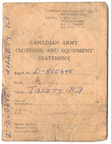 Korean war battle dress grouping to an australian in the canadian army