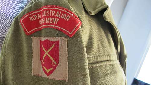 Korean war battle dress grouping to an australian in the canadian army