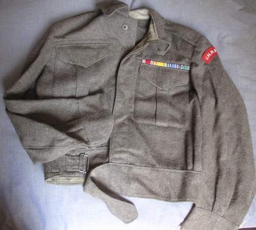 UNRRA Battle Dress blouse of a US veteran