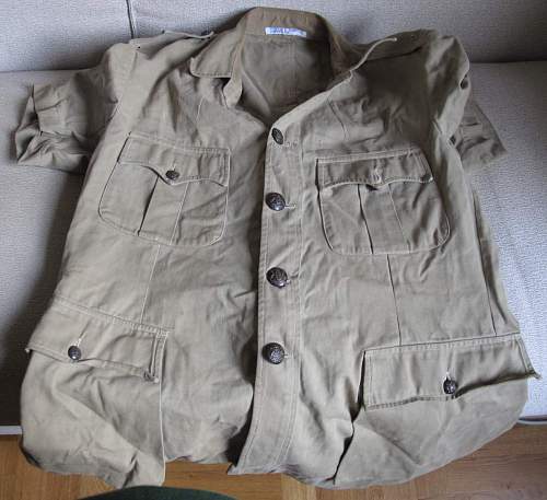 Tailor made South African Officers KD Bush Jacket