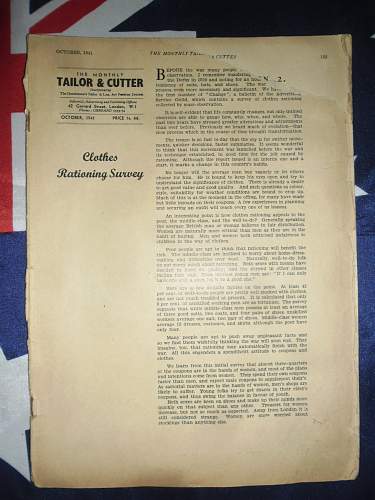 Tailor and cutter magazines 1939 - 1943 collection .