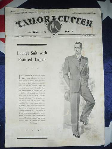 Tailor and cutter magazines 1939 - 1943 collection .
