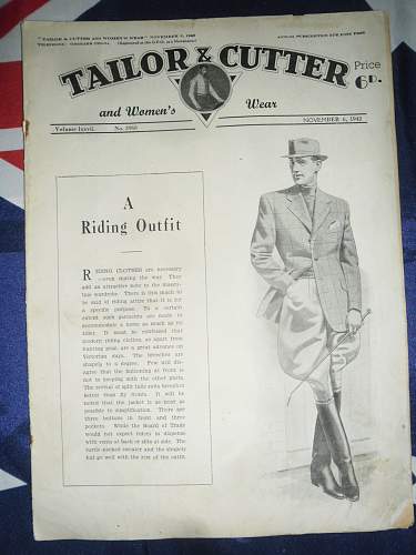 Tailor and cutter magazines 1939 - 1943 collection .