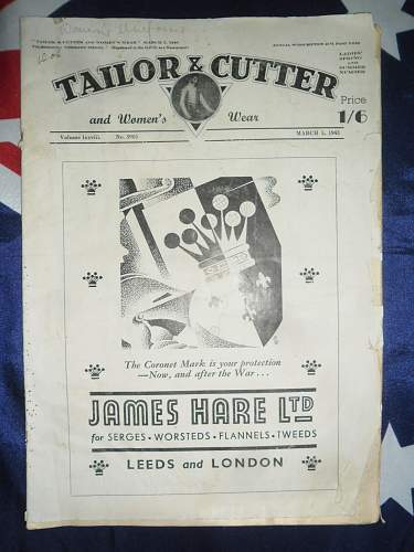 Tailor and cutter magazines 1939 - 1943 collection .