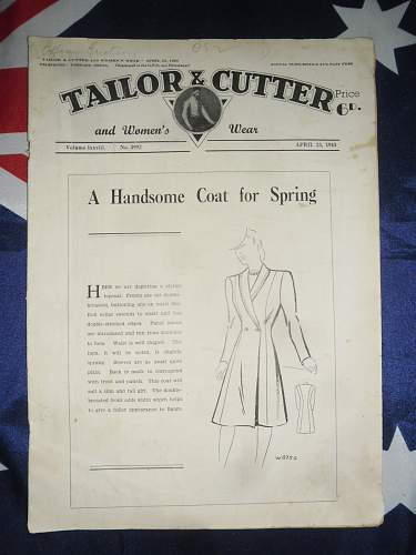 Tailor and cutter magazines 1939 - 1943 collection .