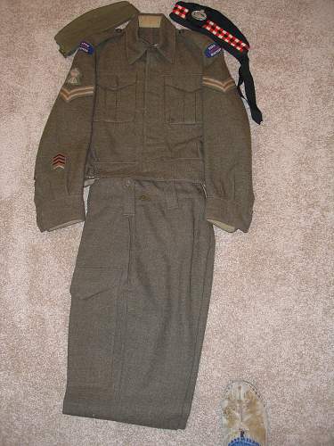 Grandfather's WWII Canadian Uniform &quot;The Essex Regiment (Tank)&quot;