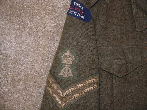 Grandfather's WWII Canadian Uniform &quot;The Essex Regiment (Tank)&quot;