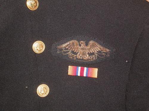 WWII era US Navy Reserve USNR dress dinner tunic?   Rare?  Bullion insignia