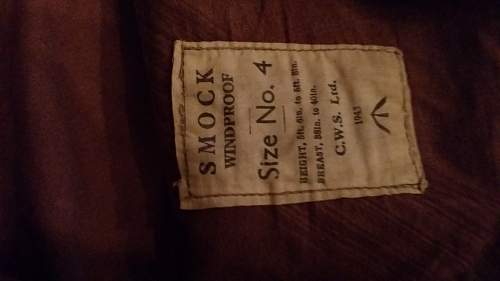 SMOCK Windproof dated 1943 found in Norway