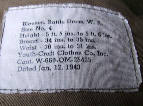 war aid british battledress blouse