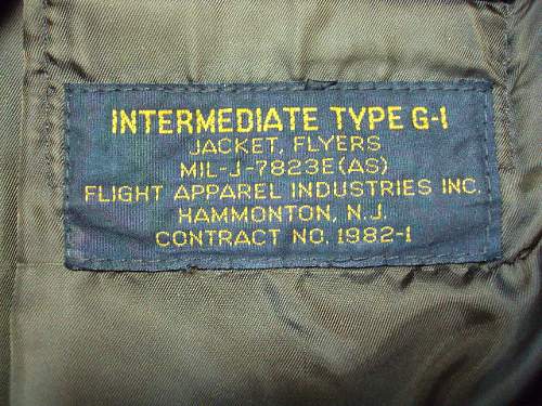 Usn flight jacket g-1??