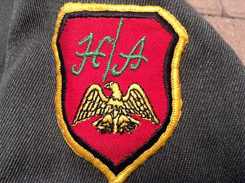 US uniform jacket for Identification H/A patch