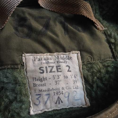 Information required - Parkas Middle (without Hood) Size 2 1954 /|\