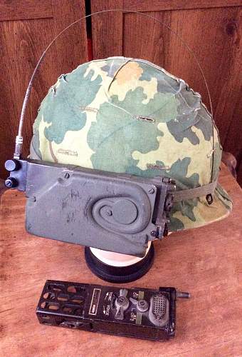 Vietnam era M1 with helmet radio