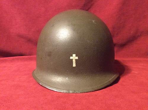 Named ww2 Chaplain m1 helmet