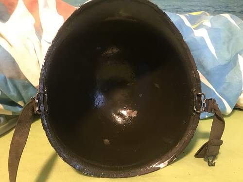 Original M1 helmet from WW2 refurbished for the Vietnam War