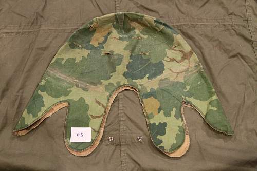 US Mitchell / Leaf Pattern Camouflage helmet cover &amp; band