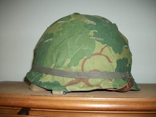 US Mitchell / Leaf Pattern Camouflage helmet cover &amp; band