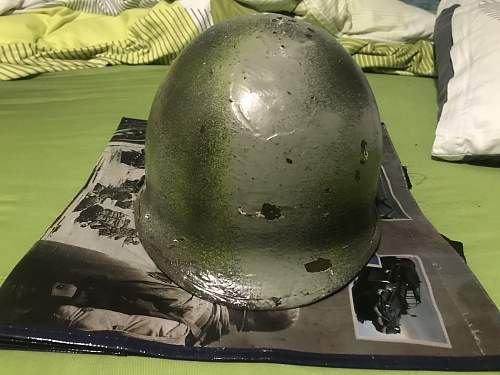 M1 WW2 helmet with Inlandliner original Camo?