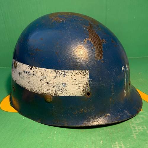 Identifying external markings on M1 helmet liner