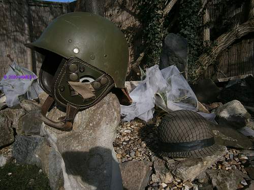 M-1 helmet with modded liner, Israeli tanker helmet