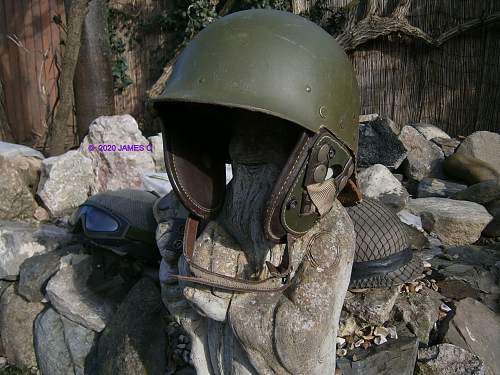 M-1 helmet with modded liner, Israeli tanker helmet