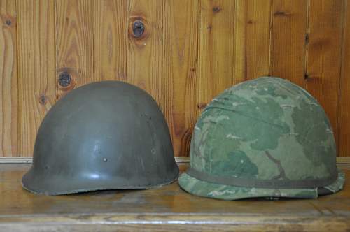 A few M1 helmets