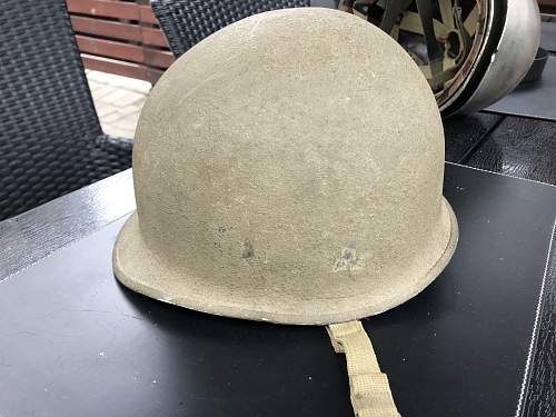 Danish M/48 helmet Part 1 (1945-1951), First batch, original US M1 Helmets.