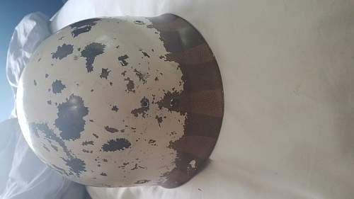 M1 helmet with thinner rim and weird stamp?