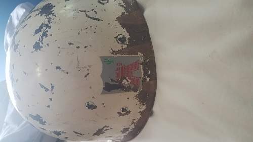 M1 helmet with thinner rim and weird stamp?