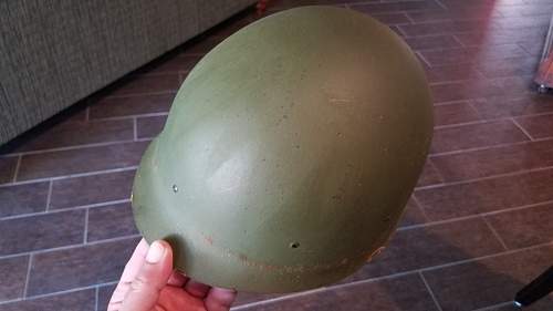 US M1 Korea Or Vietnam Helmet w/liner and Camo Cover.