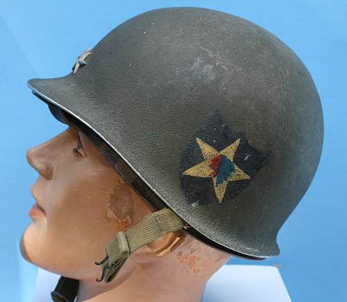 Fixed bale front seam  early m-1 shell with general stars and unknown decals