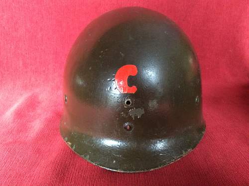 Early Vietnam Chaplain M1 helmet