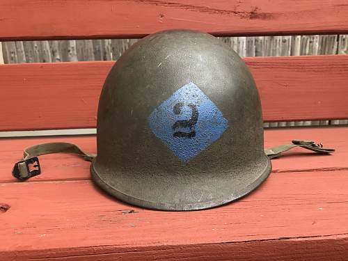 M1 helmet w westinghouse liner - markings unknown