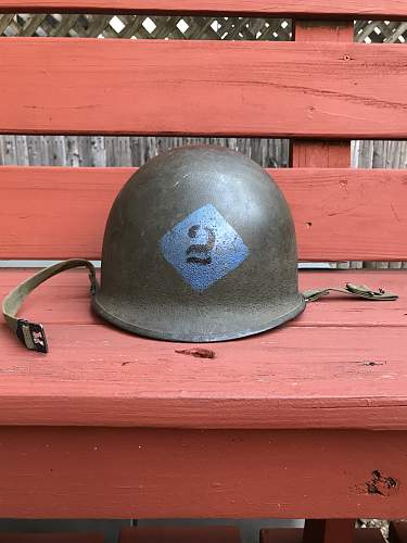 M1 helmet w westinghouse liner - markings unknown