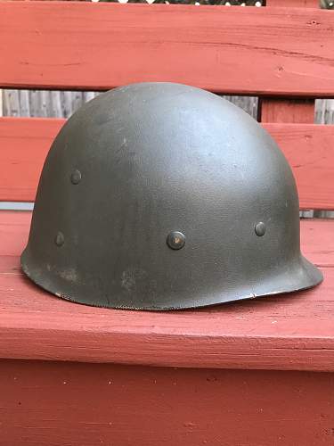 M1 helmet w westinghouse liner - markings unknown