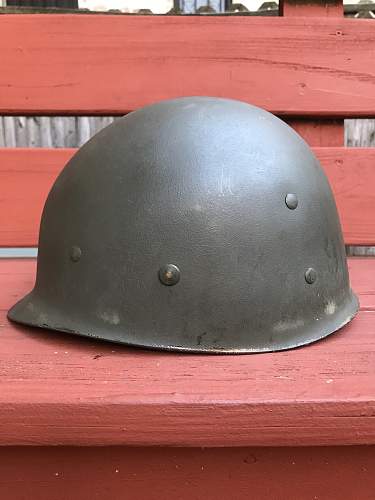 M1 helmet w westinghouse liner - markings unknown