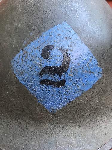 M1 helmet w westinghouse liner - markings unknown