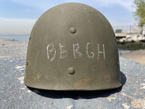 WW2 USN FIXED LOOP D-DAY HELMET from USS PC-552