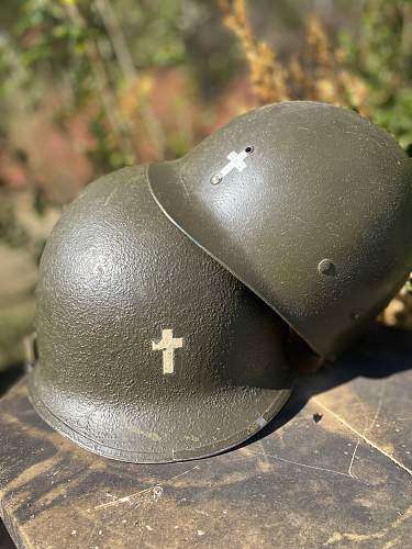 Korean War Chaplain helmet