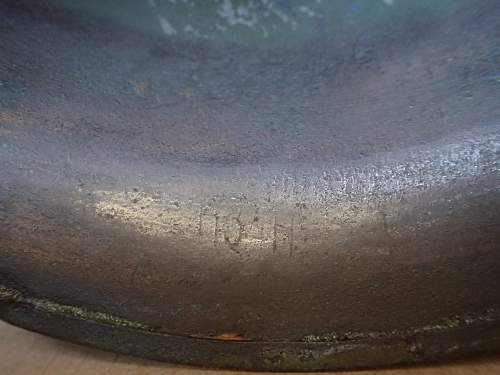 Unknown M1 helmet shell stamp (previously used by the Japanese police?)