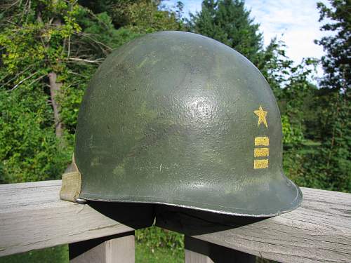 Painted US M1 Navy Helmet - Commander Rank