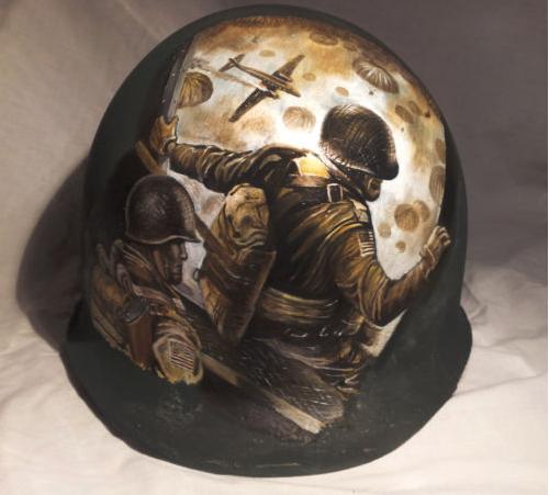 WW2 US painted helmet Airborne 101