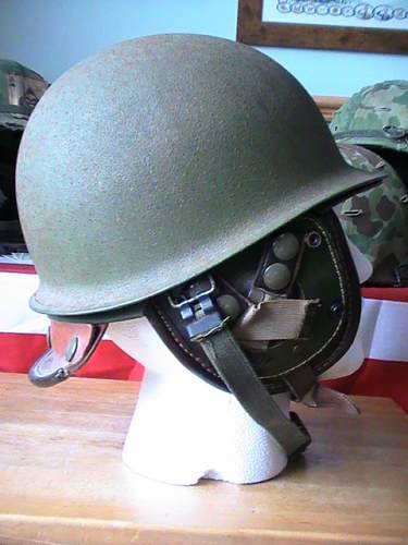 M-1 helmet with modded liner, Israeli tanker helmet