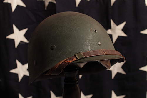 WWII USMC Camo Cover and Helmet