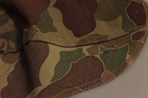 WWII USMC Camo Cover and Helmet