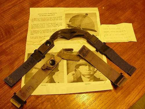 Instructions for replacing chinstraps on post war M1 helmets