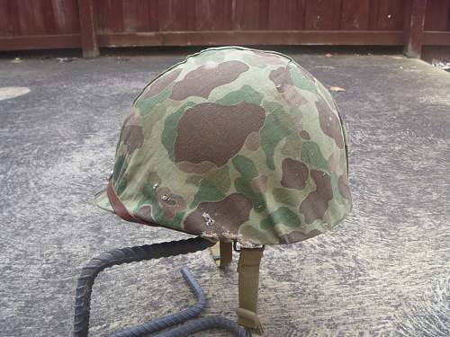 usmc ww2 helmet and cover.