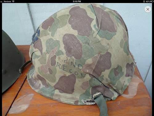 ww2 usmc helmet maybe to 2nd recon