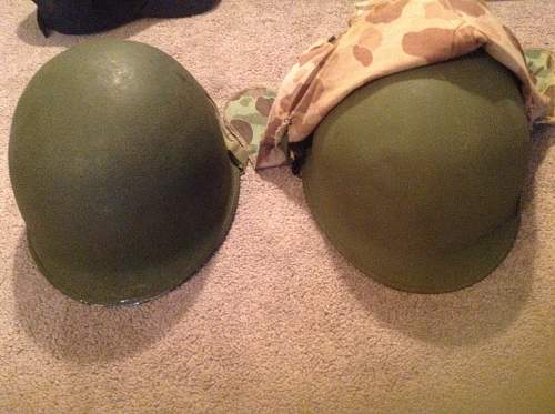 Dating M1 shell and liner - bizarre liner alterations.